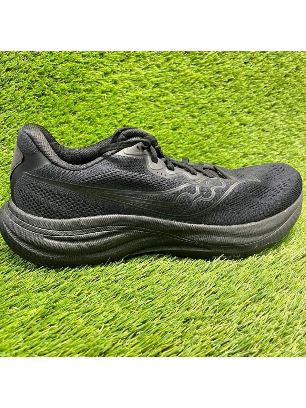 Saucony Ride 19 Mens Size 13E Black Athletic Running Walking Shoes Sneakers